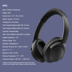 Wireless Over-Ear Headphones with Active Noise Cancelling & 70H Battery