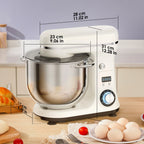 Robot pâtissier BioloMix 1200W avec bol en acier inoxydable de 6L – Prise UE