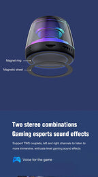 G200 RGB Mini Bluetooth Speaker – Magnetic Bass, 7H Playtime, Phone Holder