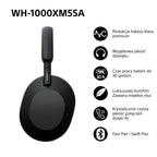 Sony WH-1000XM5 – Słuchawki bezprzewodowe z redukcją szumów, 30h pracy na baterii