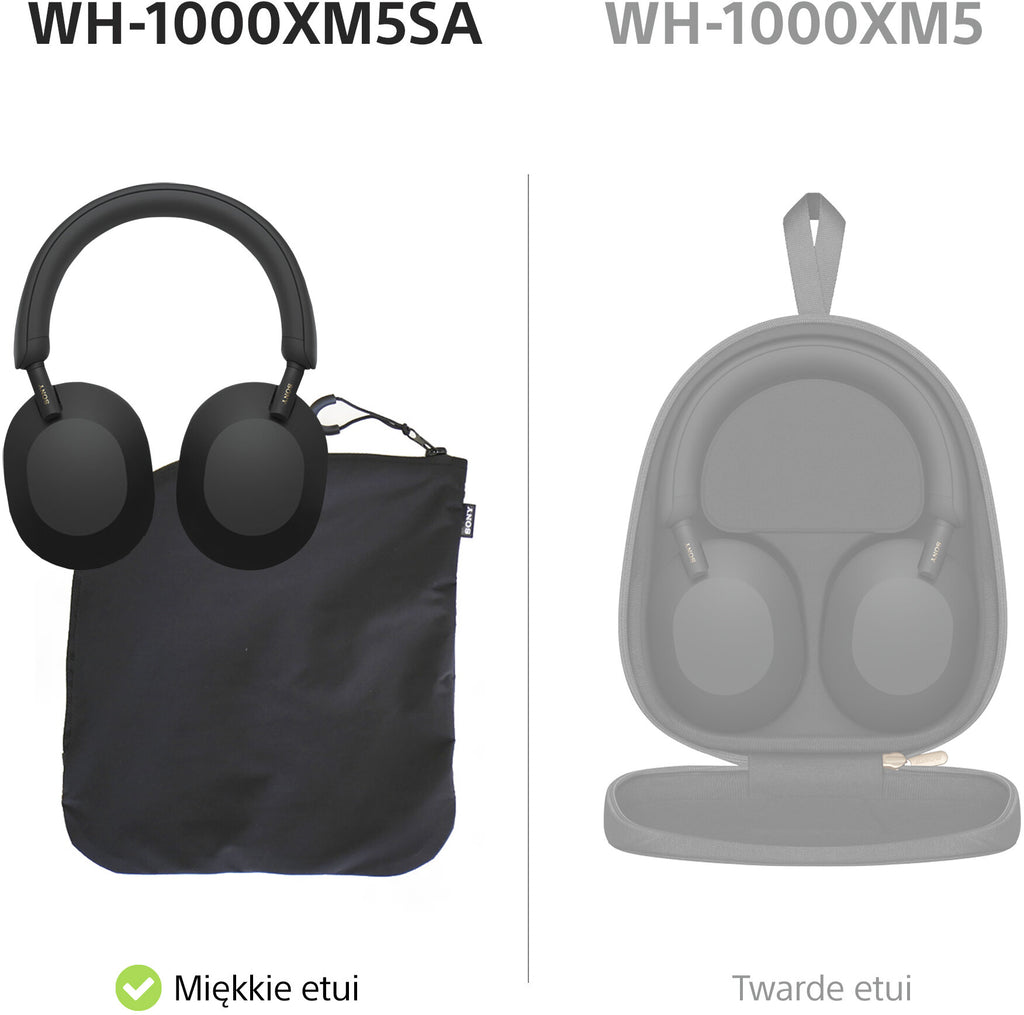 Sony WH-1000XM5 – Słuchawki bezprzewodowe z redukcją szumów, 30h pracy na baterii