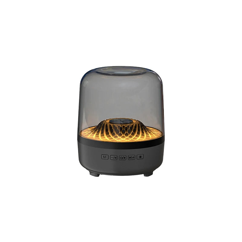 Haut-parleur RVB sans fil portable 5.3 – Son surround à 360°, basses Hi-Fi, lampe respirante (noir)