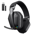 Casque Gaming RVB sans fil ZAIYNE G19X | Ultra-léger | Faible latence de 30 ms