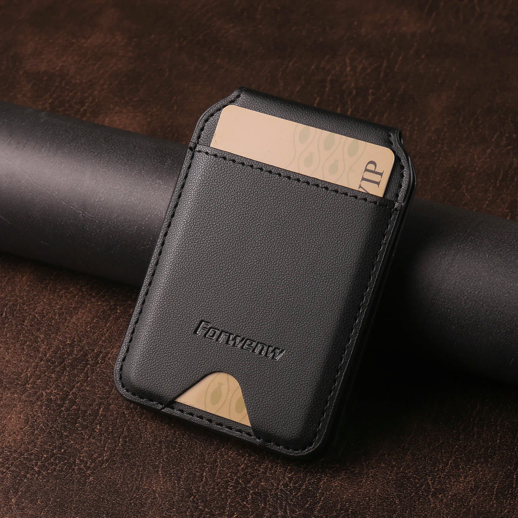 Porte-cartes en cuir MagSafe avec protection RFID | ZAIYNE