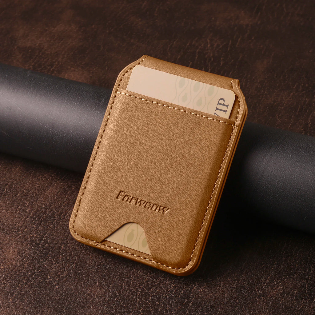 Porte-cartes en cuir MagSafe avec protection RFID | ZAIYNE