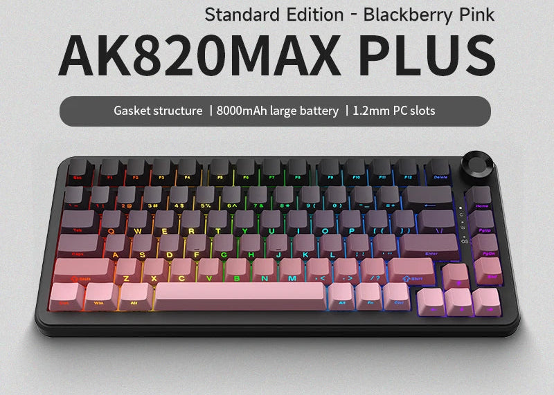 ZAIYNE AK820 MAX+ Pro – Clavier mécanique sans fil RVB | Écran TFT | 8000 mAh