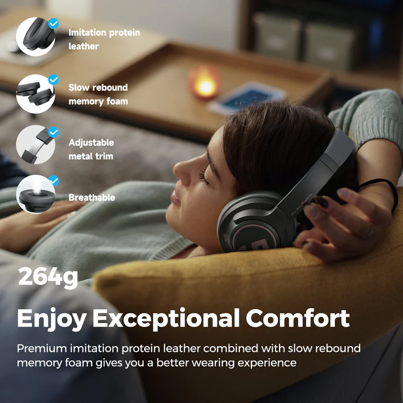 SoundPEATS Space ANC Wireless Headphones | 123H Battery