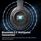 SoundPEATS Space ANC Wireless Headphones | 123H Battery