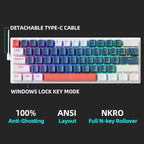 Clavier mécanique Machenike K500-B61 Mini – 60 % RVB remplaçable à chaud