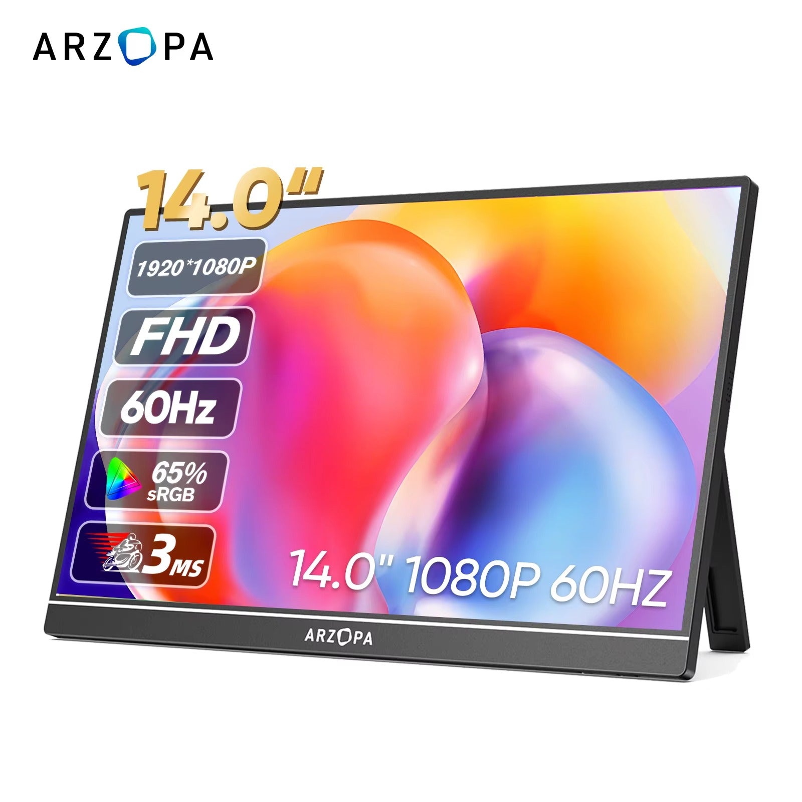 Écran Portable 14,0" – Moniteur Externe FHD 1080p IPS USB-C pour Ordinateur Portable, MacBook, PC, PS5, Xbox & Nintendo Switch | ZAIYNE