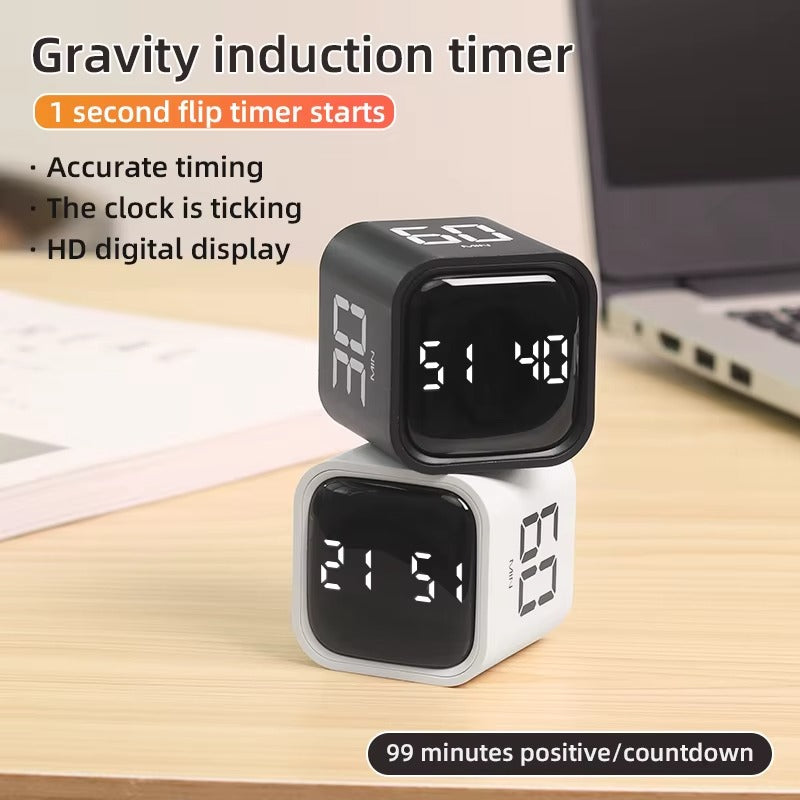 Minuteur de gravité – Cube de compte à rebours silencieux 5-60 min