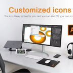 Contrôleur Macro LCD 15 Touches | Pad de Raccourcis Visuels pour PC et Mobile | ZAIYNE