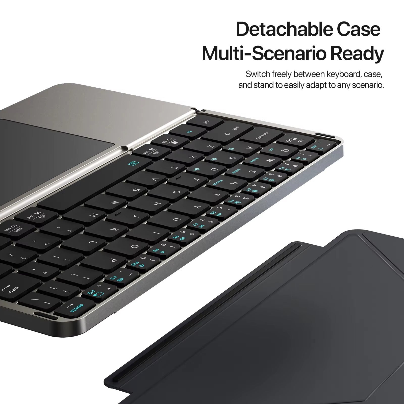 Clavier pliable Bluetooth 5.0 avec pavé tactile – Clavier sans fil portable pour téléphones, tablettes et ordinateurs portables | ZAIYNE