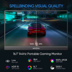 Moniteur portable 16,1" 144 Hz – Écran FHD 100% sRGB USB-C pour ordinateur portable, PS5, Steam Deck et Nintendo Switch | ZAIYNE