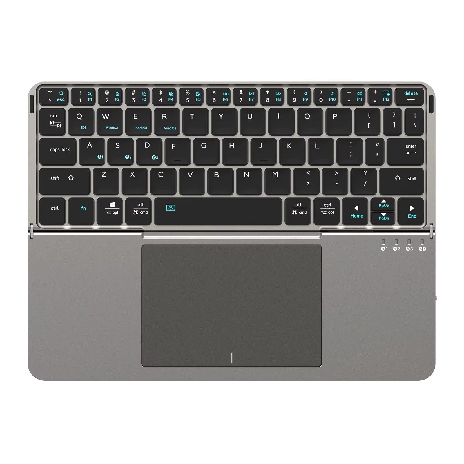 Clavier pliable Bluetooth 5.0 avec pavé tactile – Clavier sans fil portable pour téléphones, tablettes et ordinateurs portables | ZAIYNE