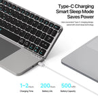 Clavier pliable Bluetooth 5.0 avec pavé tactile – Clavier sans fil portable pour téléphones, tablettes et ordinateurs portables | ZAIYNE