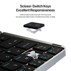 Clavier pliable Bluetooth 5.0 avec pavé tactile – Clavier sans fil portable pour téléphones, tablettes et ordinateurs portables | ZAIYNE