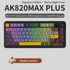 ZAIYNE AK820 MAX+ Pro – Bezprzewodowa mechaniczna klawiatura RGB | Ekran TFT | 8000mAh