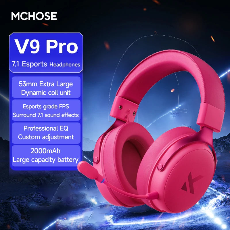 Casque sans fil RVB ZAIYNE V9X Pro | Son Surround 7.1 | Gaming & Musique