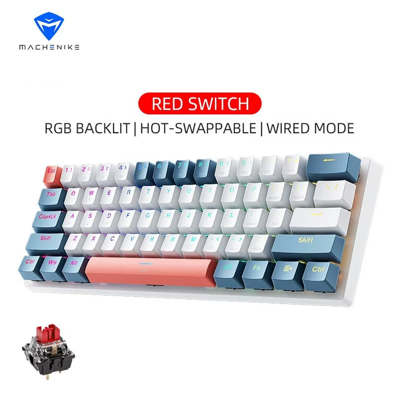 Clavier mécanique Machenike K500-B61 Mini – 60 % RVB remplaçable à chaud