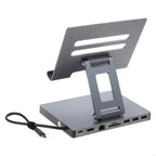 Support pour ordinateur portable 9-en-1 en aluminium avec station d'accueil Type-C