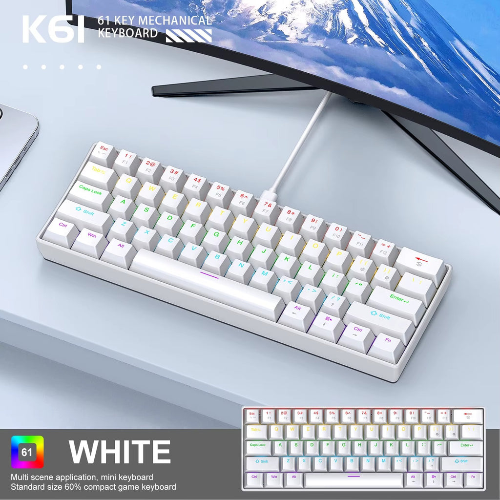 Klawiatura gamingowa mini mechaniczna APAYADO K61 – 60% RGB