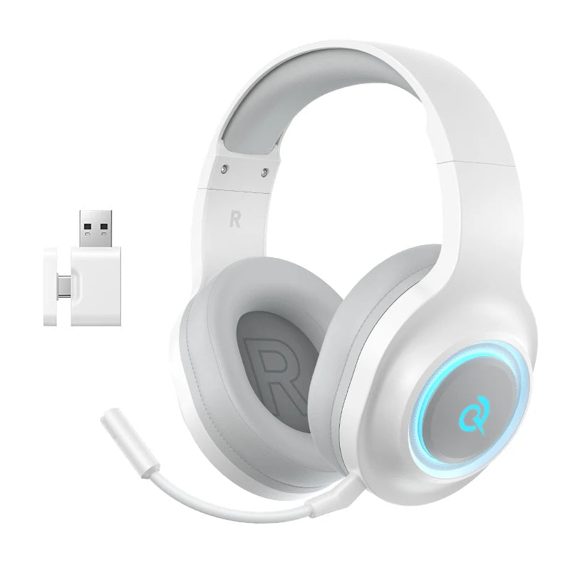 Casque sans fil RVB ZAIYNE Vortex – Son surround 7.1, suppression du bruit, casque Bluetooth supra-auriculaire