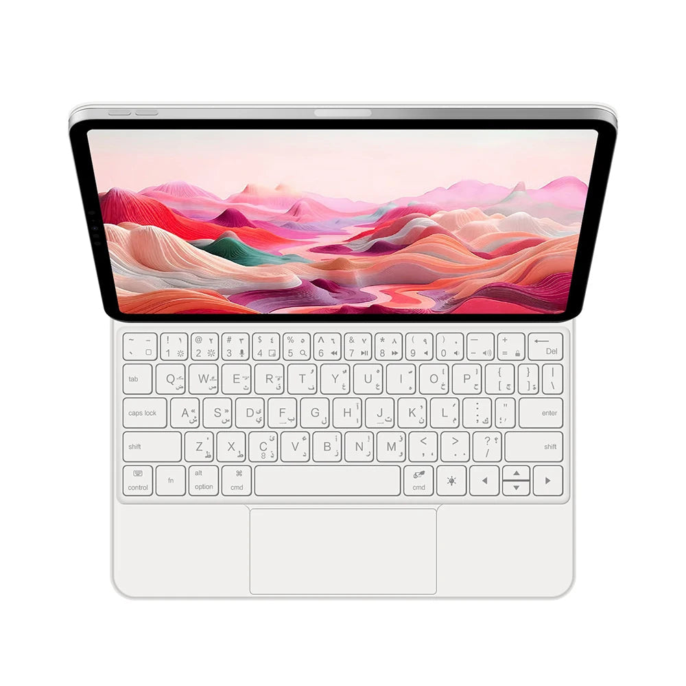 Podświetlane etui z klawiaturą magnetyczną do iPada Pro i Air | Inteligentny touchpad | ZAIYNE